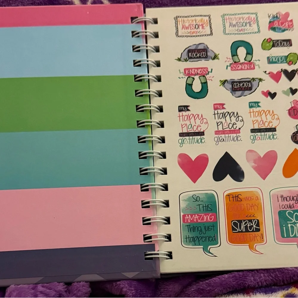 Gratitude Finder Spiral Journal - Pastel Chevron